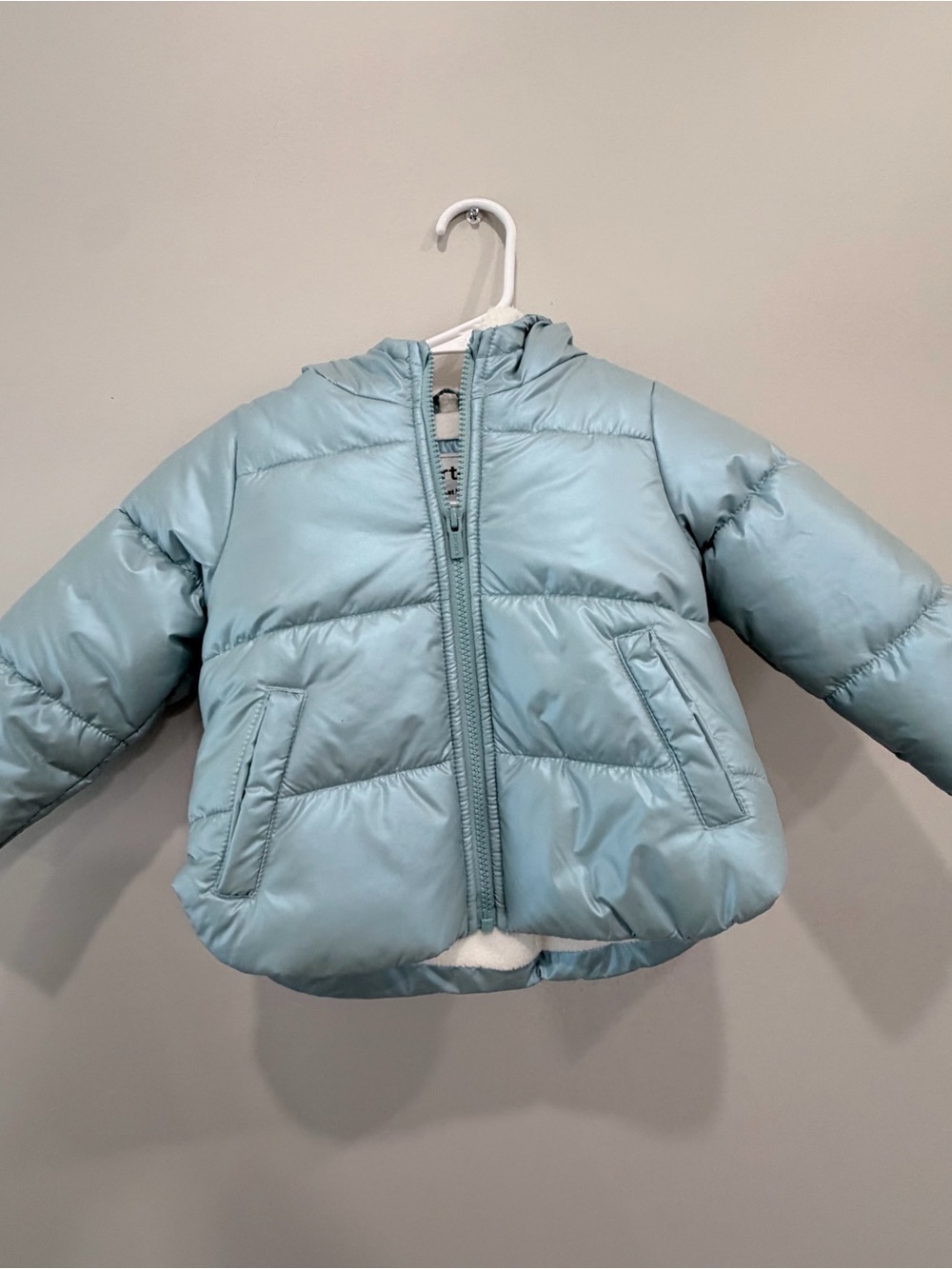 Carter's Light Blue Hooded Puffer Jacket